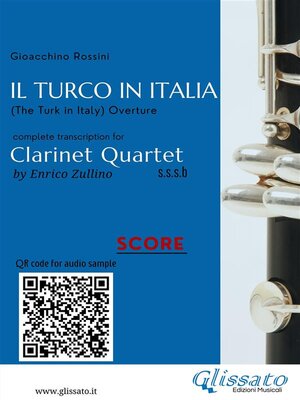 cover image of Clarinet Quartet Score "Il Turco In Italia"